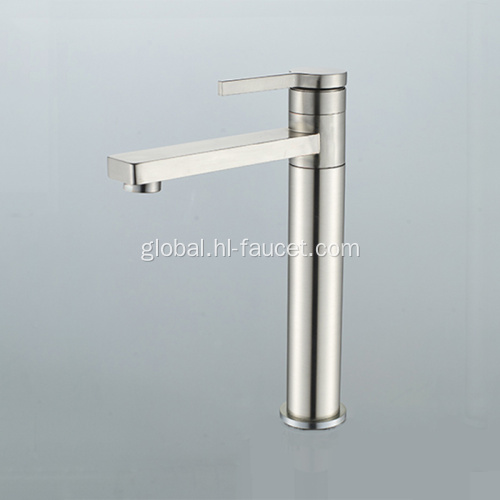 Single Hole Deck-Mount Basin Faucets nickel wire drawing 360 degree single hole faucet Factory